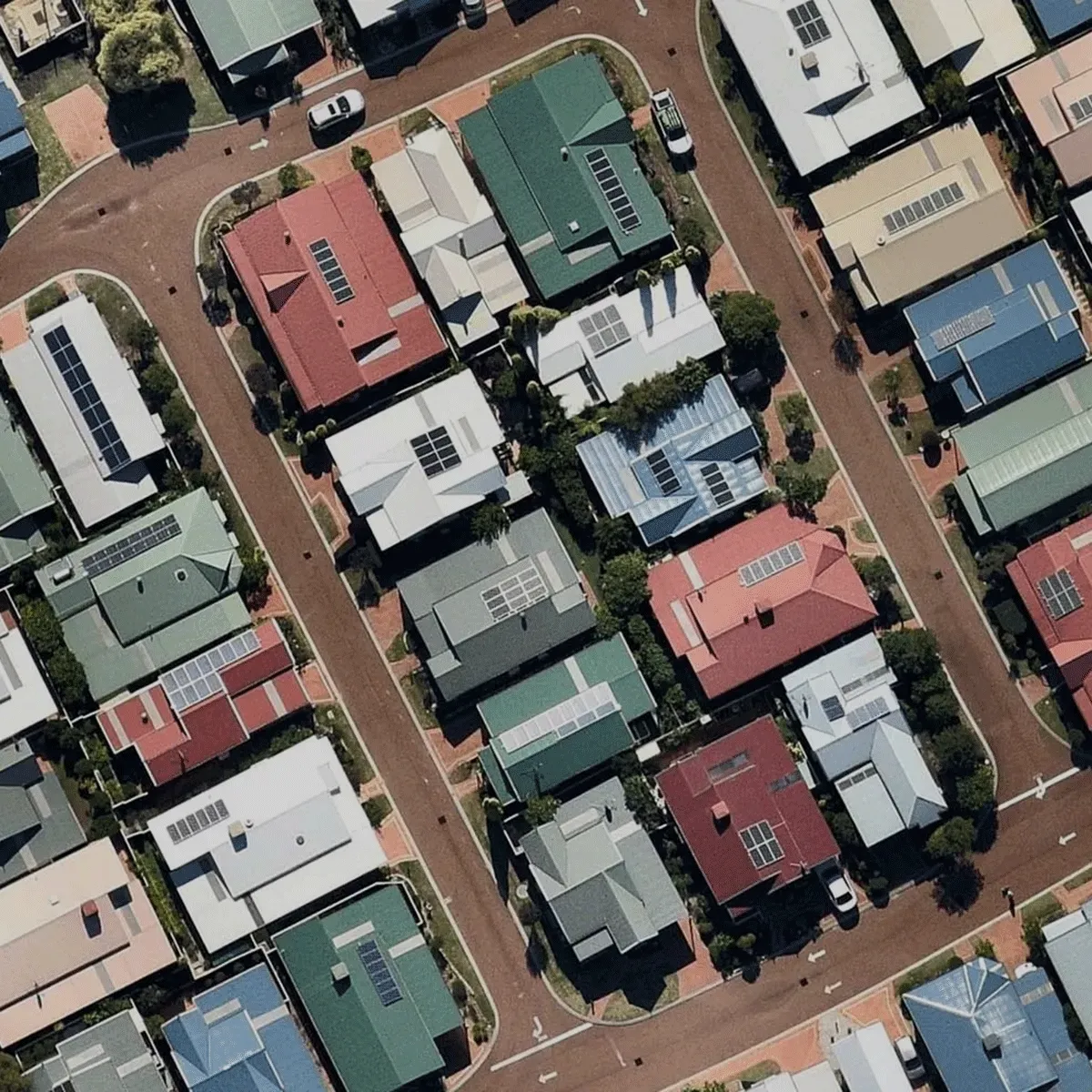 Solar panel aerial housing regional